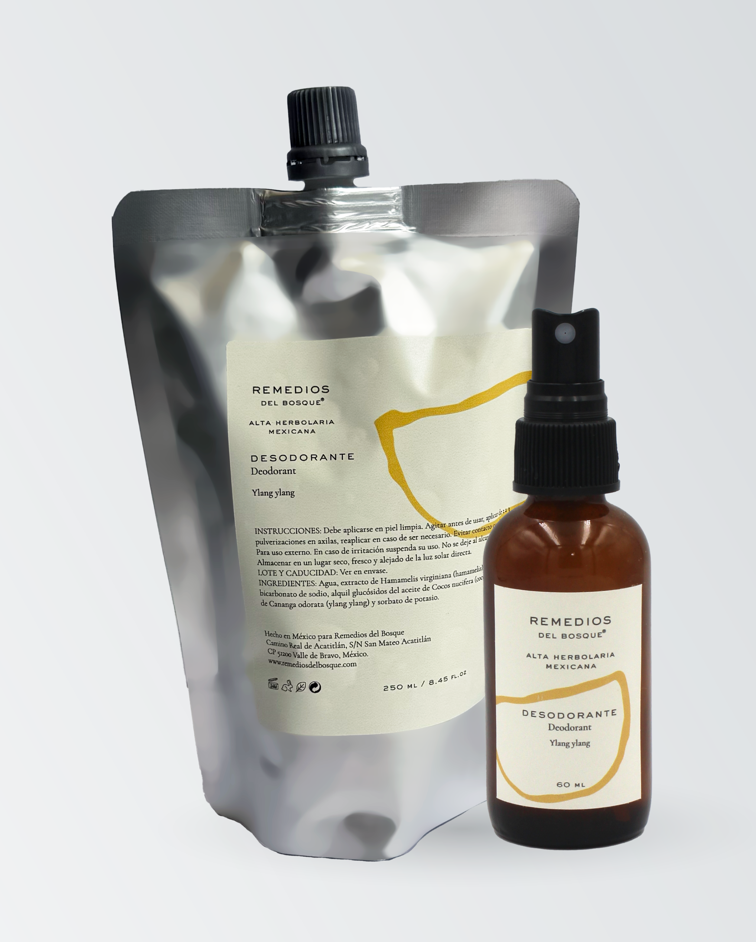 Pack Desodorante 60 ml + Refill 250 ml Ylang Ylang