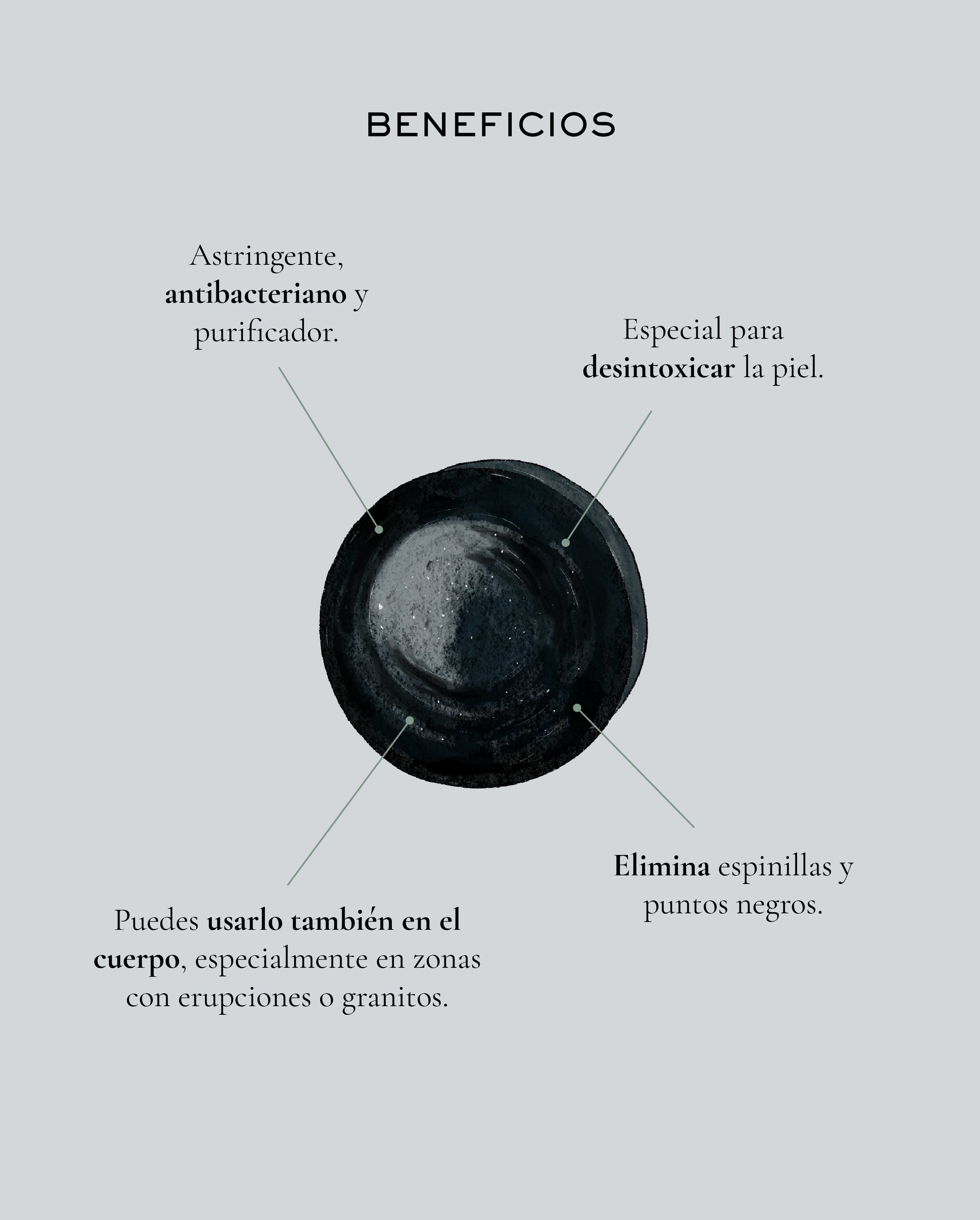 Jabón detox -  carbón activado + árbol del té